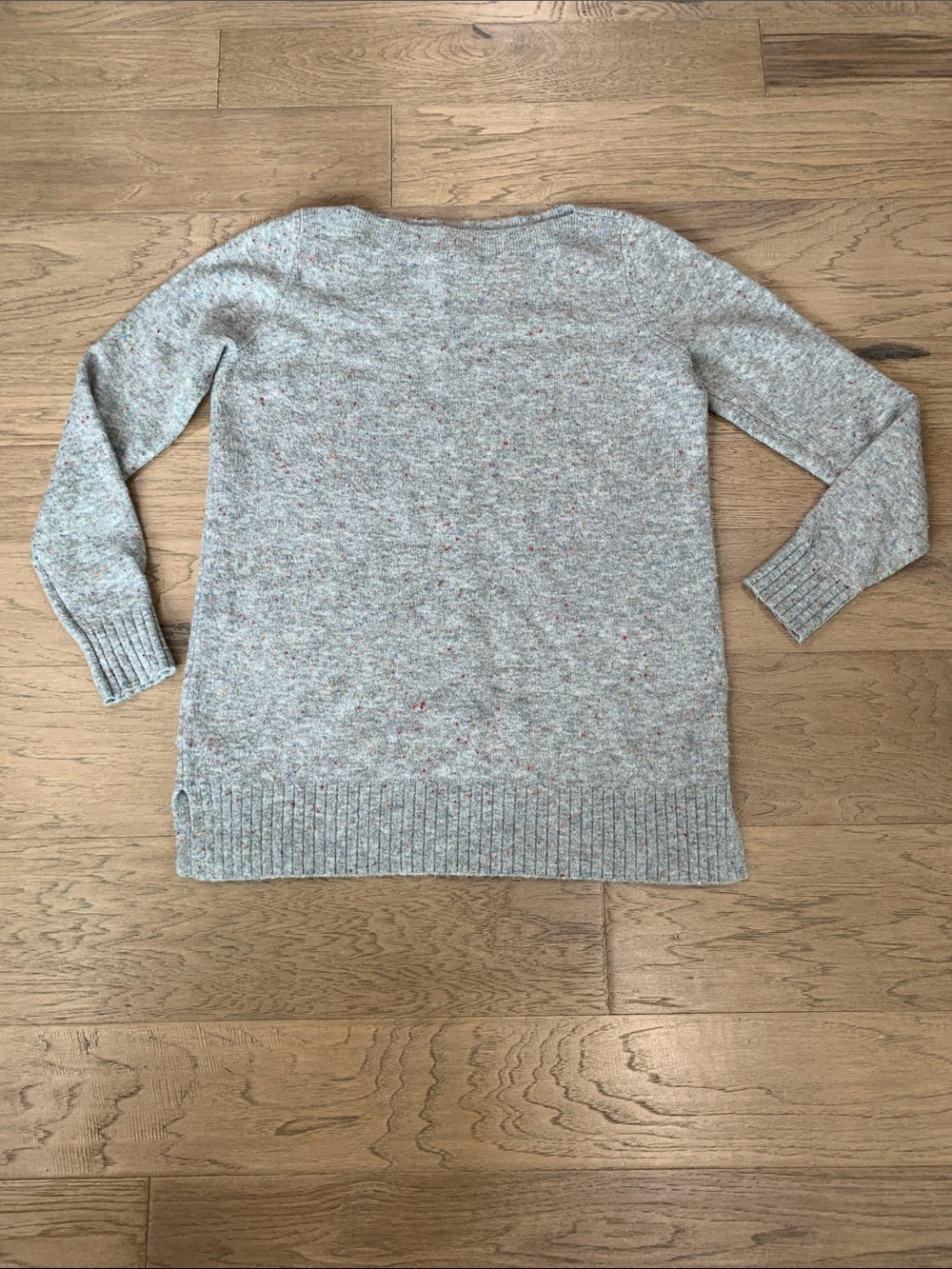 LOFT Light Heather Gray Speckled Crewneck Sweater Size Large